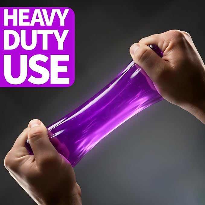 Premium MEGA Cube – Extra Large Ultra-Firm Gel Squishy Fidget Toy | Stress Balls for Adults with Non-Sticky, Odor-Free Shell & Reinforced Dual Leak-Proof Seals for Heavy-Duty Use | Purple