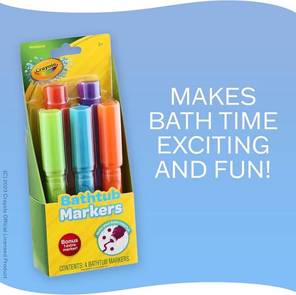 Crayola Taste Beauty Bathtub Markers, Washable Markers for Baths in Green, Red, Blue, Purple, and Orange