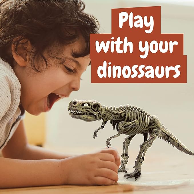 Science4you Dinosaur Fossil Excavation 3 in 1 - Fossil Digging Kit for Kids: T-Rex & Triceratops & Stegosaurus, 3 Dinosaurs Toys for Kids, 37 Pieces, Toys, Games, Gifts for 6+ Year Old Boys and Girls