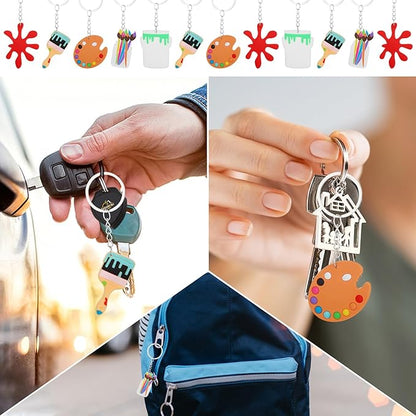 121PCS Art Party Favors Set, Paint Party Favors for Kids, 49 Stickers, 12 Tattoo Stickers, 12 Button Badges, 12 Mini Notepads, 12 Slap Bracelets, 12 Keychains, 12 Goodie Bags for Boys Girls Painting