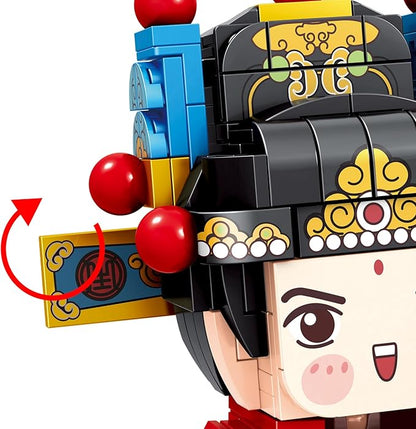 Chinese Traditional Opera Character Bricks, Wensheng DIY Building Blocks Model MOC Construction Toy Chinese Opera Style Puzzle China Chic 220PCS 96002 6+