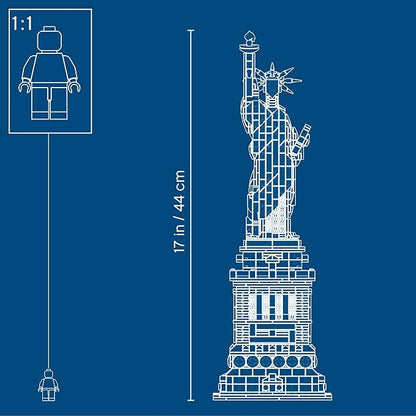 LEGO Architecture Statue of Liberty 21042 Model Building Set - Collectible New York City Souvenir, Creative Home Décor or Office Centerpiece, Great Gift Idea for Adults and Teens