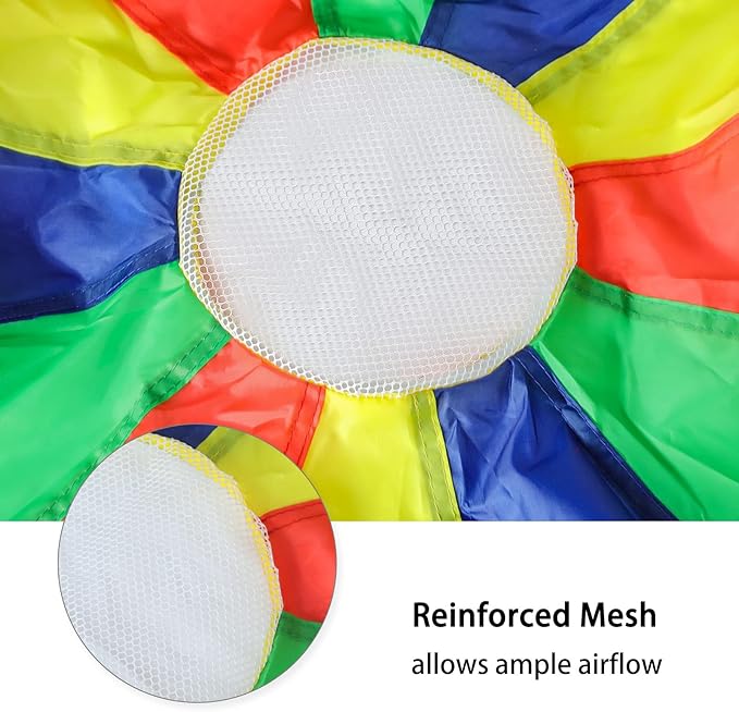 Sonyabecca Parachute Kids Play 8FT,10FT,12FT,16FT,20FT for 8-12 Years Game, Kids Party Game