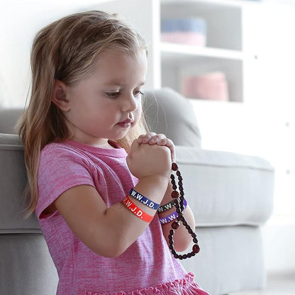 Jadive 20 Pcs WWJD Rubber Bracelets What Would Jesus Do Silicone Wristbands for Women Men Jesus WWJD Inspirational Bracelet Motivational Bracelet Religious Christian Party Favors Gifts