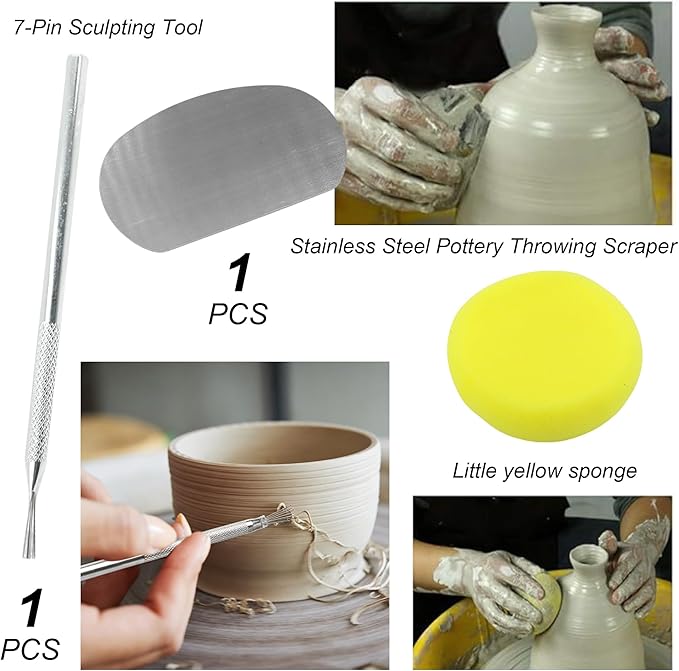 27 PCS Clay Tools Kit | Practical Polymer Clay Sculpting Set for Adults | Ideal for Air Dry Clay Pottery Craft, Dotting, Carving, Drawing, Molding, Modeling, Shaping, Baking