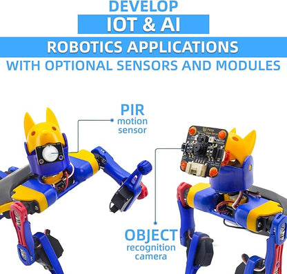 Robot Dog Bittle X (Pre-Assembled) | Robotics Kit | Coding Smart Robot Kit, Voice Control Smart IoT Robot | Programmable Quadruped Robot, Open Source Legged Robot, STEM & Robotics Education