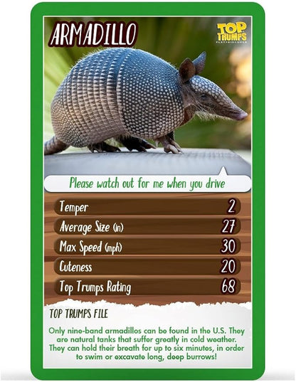 Top Trumps North American Wildlife Classics Card Game, Learn about the Armadillo, Badger, Orca and Beaver in this educational pack, gift and toy for boys and girls aged 6 plus