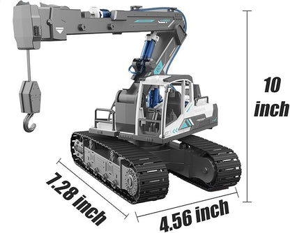 Hydraulic Power Crane Building Block Assembly Toy Set - Educational Science Experiment Kit,STEM Toys for Boys Age 8-12,Rich Operability＆Realistic Appearance