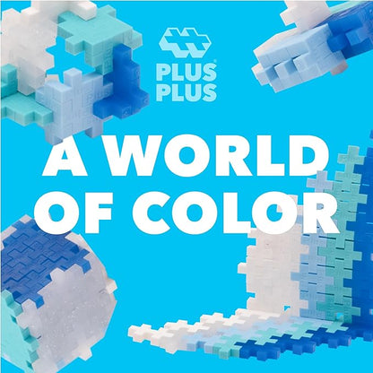 PLUS PLUS 240 Piece Interlocking Building Blocks for Kids, Open Ended Connecting Toys, STEM Bin Classroom Mini Manipulatives - Glitter Frost Mix Play Tube