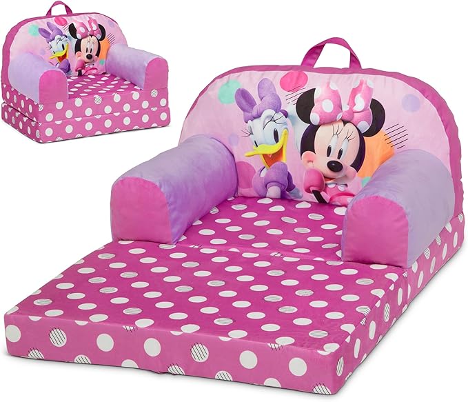 Delta Children - Minnie Mouse Cozee Buddy Flip-Out Kids Chair, Pink