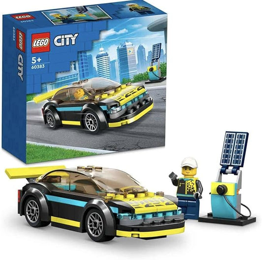 LEGO 60383 City Electric Sports Car Toy for 5 Plus Years Old Boys and Girls, Race Car for Kids Set with Racing Driver Minifigure, Building Toys