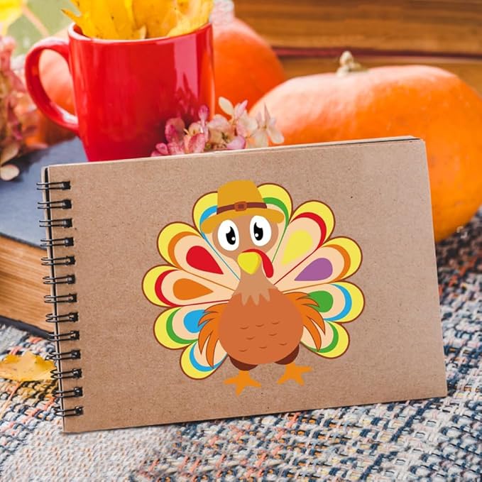 55 Sheets Thanksgiving Crafts for Kids, Make a Turkey Craft Stickers for Kids Thanksgiving Games, Activities, Gifts, Party Favors, Decorations, Thanksgiving Stickers for Family, Classroom