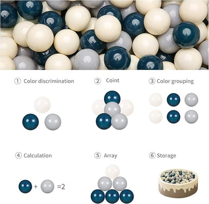 GOGOSO Baby Ball Pit Balls - Soft 2.15inch 100pcs Plastic Balls for Stimulating Playtime in Nursery Rooms or Kids Gifts Toy Xmas Decoration