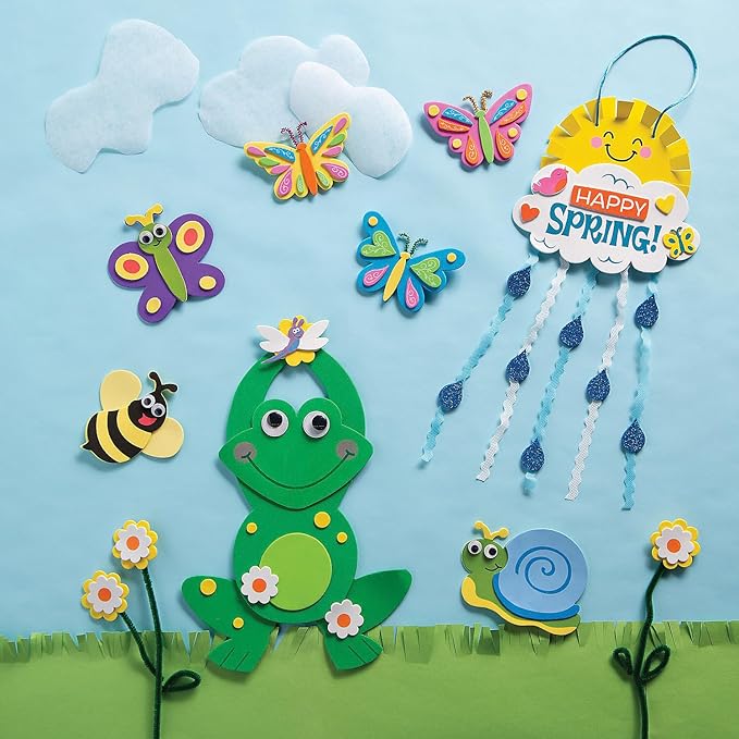 Fun Express Frog Shaped Doorknob Hanger Craft Kit - Makes 12 - Crafts for Kids