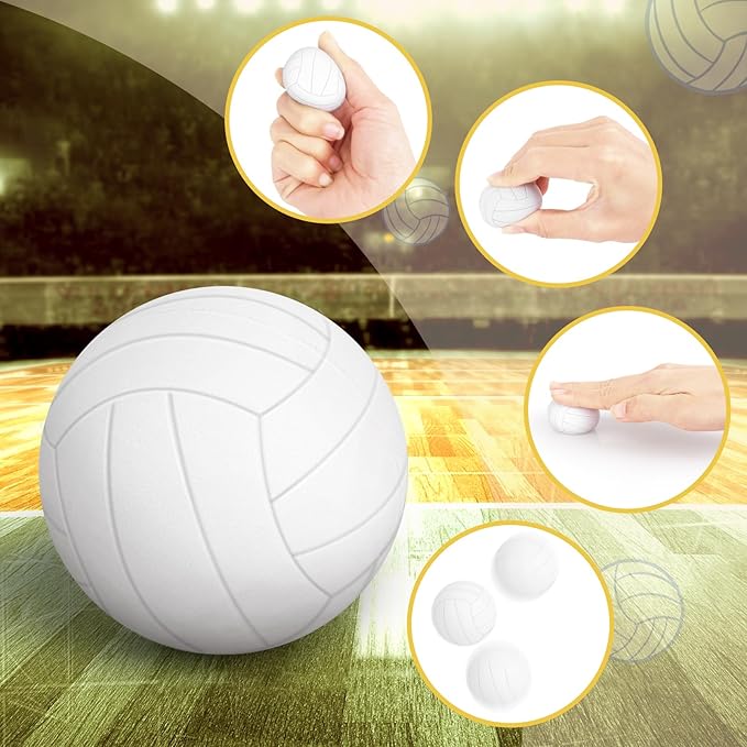 Hxezoc Mini Volleyball Stress Balls 20 Packs Volleyball Foam Sports Balls Small Squeeze Anxiety Bulk Toy Ball for Kids Volleyball Birthday Party, School Carnival Party Supplies