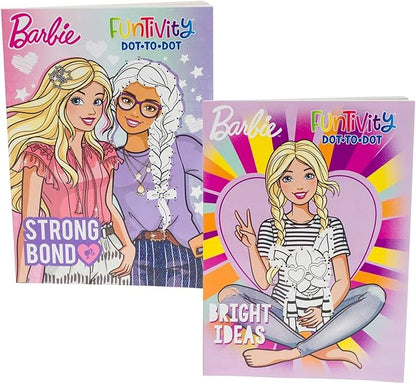 Barbie Coloring and Activity Book Super Set - 4 Books with Over 25 Stickers Party Pack