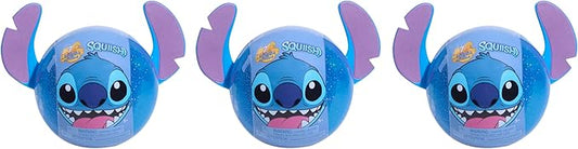 Disney Stitch Squish-a-Stitch Collectible Figures 3-Pack, 2-inch Mystery Glitter Figurines, Squishy Fidget Toys, Blind Box, Kids Toys for Ages 3 Up by Just Play