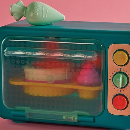 B. toys – Play Oven Set – 22-Piece Cake Baking Playset – Pretend Cupcake Decorating – Lights & Sounds – 3 Years + – Mini Chef - Bake-a-Cake Playset