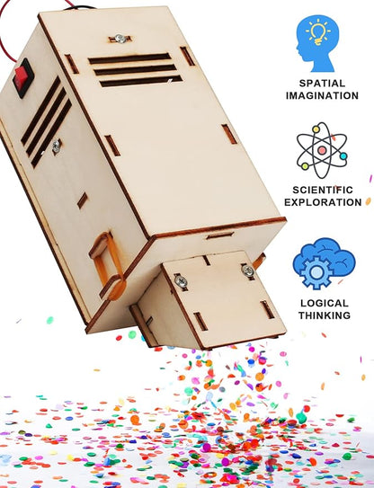 Poraxy 4 Set STEM Kits for Kids Ages 8-10, Science Experiment Projects Building Kits, Wooden 3D Puzzles, Educational Building Toys for Ages 8-12-13, Gifts for 8,9,10,11,12 13 Year Old Boys and Girls