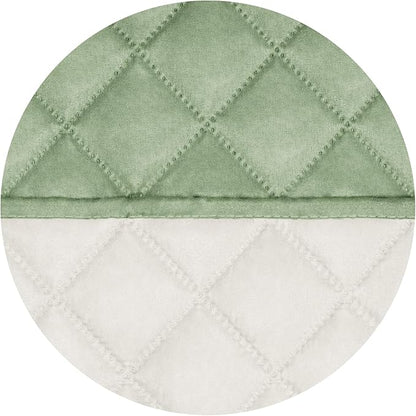 PureFit Reversible Quilted Sofa Cover, Water Resistant Slipcover Furniture Protector, Washable Couch Cover with Non Slip and Elastic Straps for Kids, Dogs (Oversized Chair, Sage Green/Ivory)