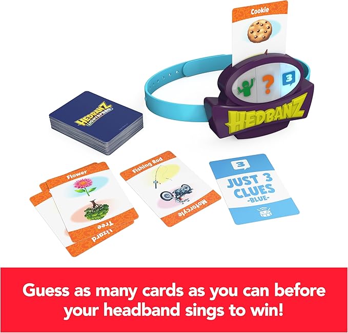 Hedbanz Lightspeed Game with Lights & Sounds Family Games Games for Family Game Night Kids Games Card Games for Families & Kids Ages 6 and up