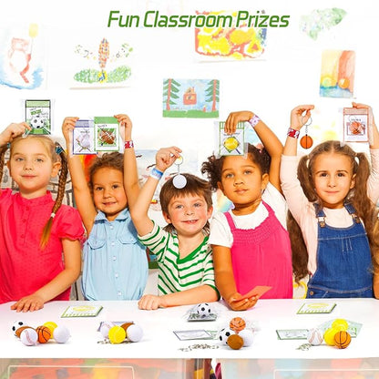 Valentines Gifts for Kids,24Pack Valentines Day Cards for Kids School with Stress Ball Keychain for Valentines Sports Party Favors Kids Classroom Prize Gift Exchange Class Valentines