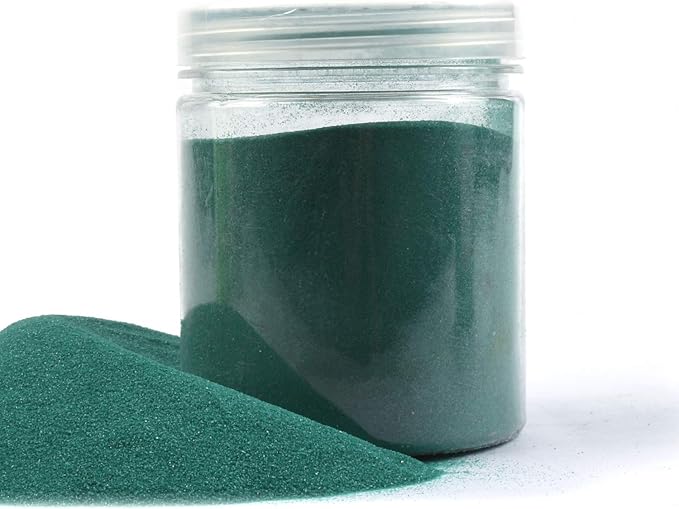 Shiny Stone Colorful Sand,Rainbow Sand,Art Sand,Colored Sand,Craft Sand,Decorative Wedding Vibrant Sand, 40 Colors 250g/0.55lb/8.81oz for Kids Creativity Wedding Succulent Terrarium Vase (Blue Green)