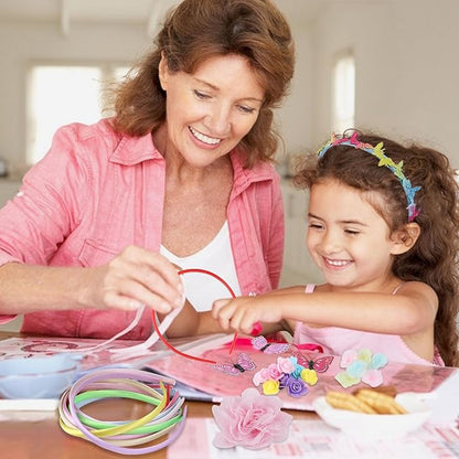 JOFONY Headband Making Kit for Girls,Make Your Own Fashion Headbands Girls Hair Accessories Arts and Crafts for Kids Ages 3-12 Birthday Presents DIY Toys (10 pcs)