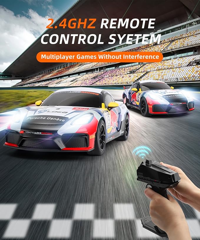 Porsche Remote Control Car, Officially Licensed Porsche 718 Cayman GT4 Toy Car 1:14 Red Bull Porsche RC Car Birthday Gift for Boys,Girls,Teens and Adults