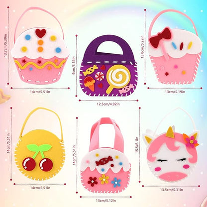 Fudragtn First Sewing Kit for Kids, Learn to Sew for Girls， My First Sewing Kit， Kids' Arts and Crafts Project， Candy Theme Party， Creative Activities for Kids， Candy Land Themed Classroom