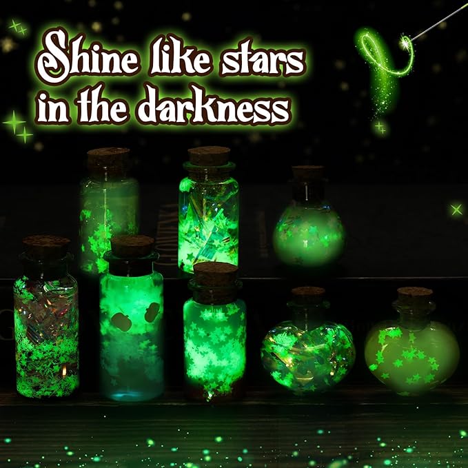 LiyLiyanna Magic Mystic Potion Kits for Kids, Mix 20 Magic Wizard Potion Bottles Birthday Decorations, Mystic Potion Craft Kits, Magic Kits Gifts for Girls and Boys Age 6 7 8 9 10+