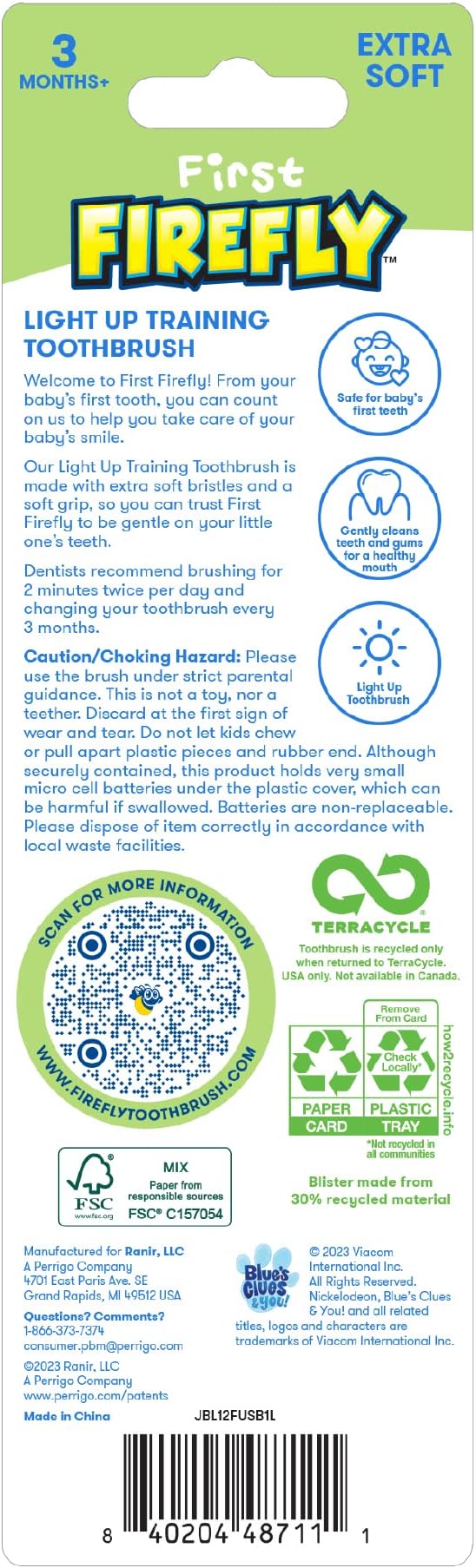 FIREFLY First Training Light Up Toothbrush, Blue's Clues