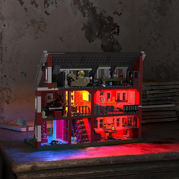 Murder House Building Set with Lights,Horror Story Movie Haunted House Building Blocks Toy,Mansion Model Kit Compatible with Lego Gift Idea for Friends and Fans 18+ (1171 PCS)