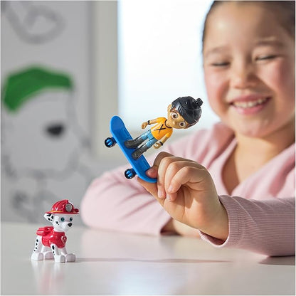 Paw Patrol Marshall & Daring Danny X Figures Set with Skateboard, Kids Toys for Boys and Girls Ages 3 and Up