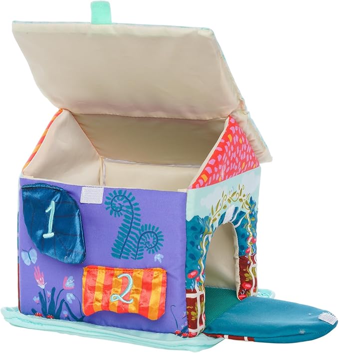 Manhattan Toy Cottontail Cottage Fill and Spill Baby and Toddler Sensory Activity Toy with 3 Stuffed Animal Bunny Rattles