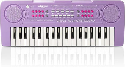 Kid Keyboard Piano - 37 Keys Toddler Keyboard Multifunction Music Educational Instrument Toy Electronic Piano for 3, 4, 5, 6, 7, 8 Girls and Boys (Purple)