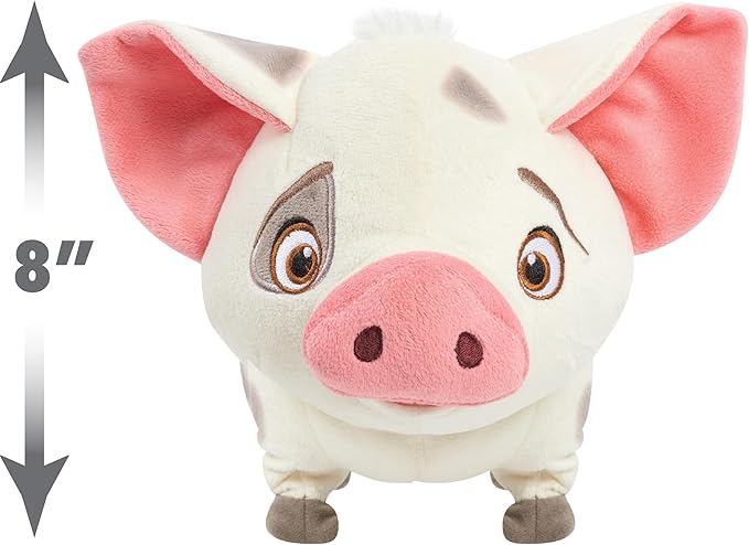 Disney Princess Moana Walk & Snort Pua Plush, Sounds, Movement, Stuffed Animal, Pig, Kids Toys for Ages 3 Up by Just Play
