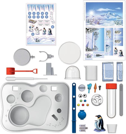 Thames & Kosmos Ooze Labs Instant Snow Station STEM Experiment Kit & Lab Setup | Make Your Own Fake Snow! | 11 Safe, Fun, Snowy, Year-Round Activities | DIY Snow Globe Included | Explore Polymers