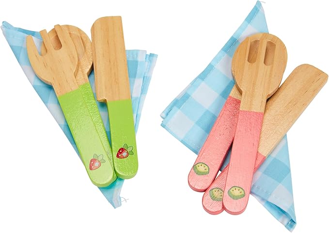 Bluey – Picnic Basket Set – 30 Piece Wooden Roleplay Toy with Carry Case, Cutlery & Pretend Food Accessories for Kids – FSC-Certified Material – Fun Imaginative Kit for 3 Years and Up