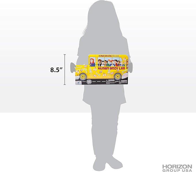 The Magic School Bus:Human Body Lab By Horizon Group USA,Homeschool STEM Kit,Includes Hands-On Educational Manual,Experiment Cards,Plastic Human Skeleton,Data Notebook,Hinge Joint Model & More ,Yellow