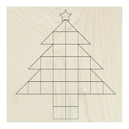 Unfinished Barn Quilt Square Wooden Sign Painting Craft Kits, Country Decor Canvas Quilts Blocks to Paint (21 inches, Christmas Tree) AVTRBoutique