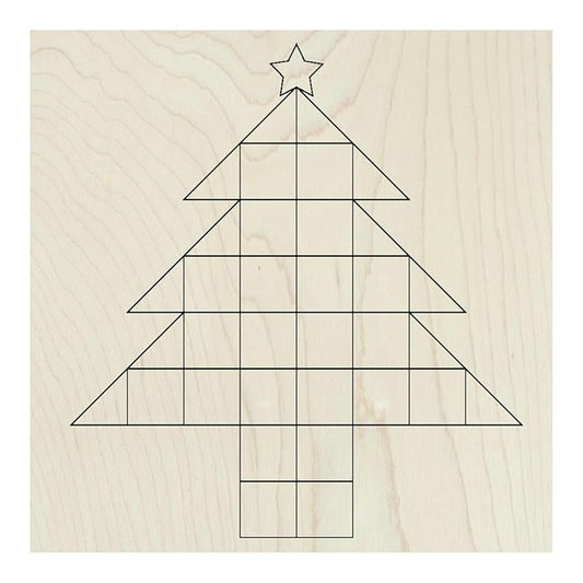 Unfinished Barn Quilt Square Wooden Sign Painting Craft Kits, Country Decor Canvas Quilts Blocks to Paint (21 inches, Christmas Tree) AVTRBoutique