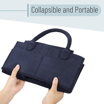 Mr. Pen- Baby Diaper Caddy Organizer, Navy Blue, Nursery Storage Bin and Car Organizer for Diapers and Baby Wipes