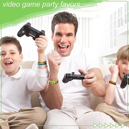 Libima 36 Pcs Video Game Bracelets Gamer Party Favors Game Party Bracelets Video Game Silicone Bracelets Rubber Wristbands for Gamer Multicolor Gaming Party Wristbands Supplies for Gamer Party Decor