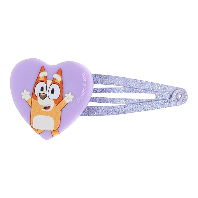 Luv Her Bluey Girls BFF 6 Piece Toy Jewelry Box Set with 2 Rings, 2 Bead Bracelets and Snap Hair Clips Ages 3+