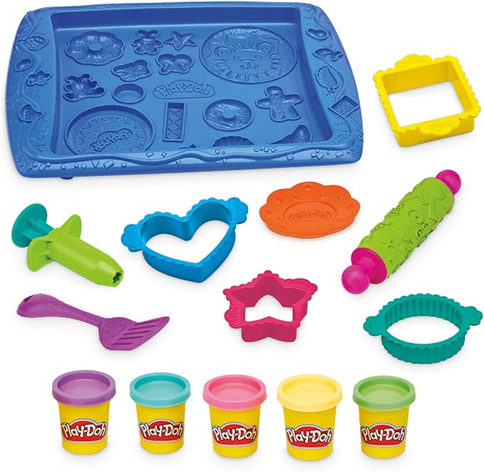 Play-Doh Kitchen Creations Cookie Creations Playset, Kids Arts & Crafts Set, Preschool Play Food Toys, Easter Gifts for Girls & Boys, Ages 3+ (Amazon Exclusive)