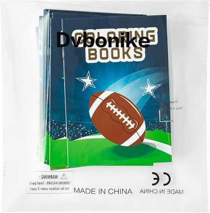 24Pcs Football Coloring Books Sport Theme DIY Color-in Pages Football Helmet Glove Trophy Drawing Booklet Party Favors Gifts Classroom Reward Home Art Activity Supplies for Kids Toddlers