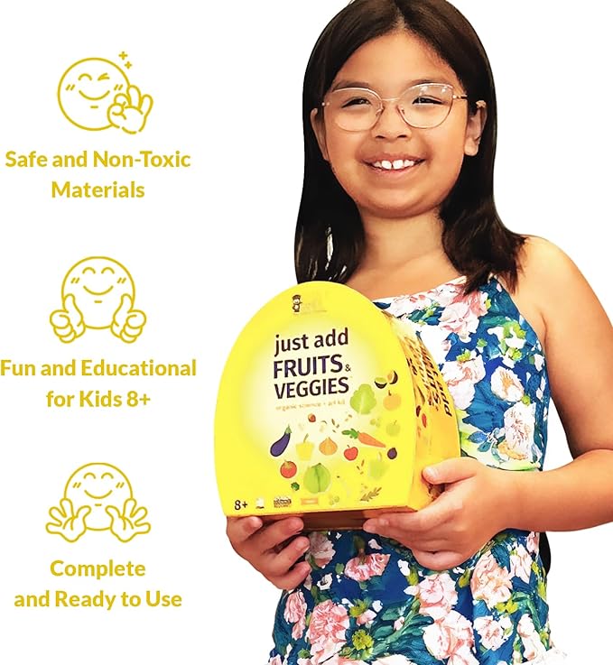STEM Toys by Griddly Games - Art & Science Kits for Kids Age 8-12 Fun & Educational Science Toys, Engaging Kids Activity Kit, Perfect Science Kit for Hands-on Learning (Just Add Fruits & Veggies)