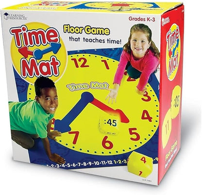 Learning Resources Time Activity Mat, Homeschool, Learning Clock, Classroom Activity, Ages 5+