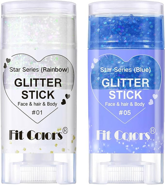 Face Body Glitter Stick,Music Festival Accessories Outfits for Women,Hair Glitter Makeup,Mermaid Chunky Glitter Face Paint,Waterproof Sparkle Face Glitter for Country Concert